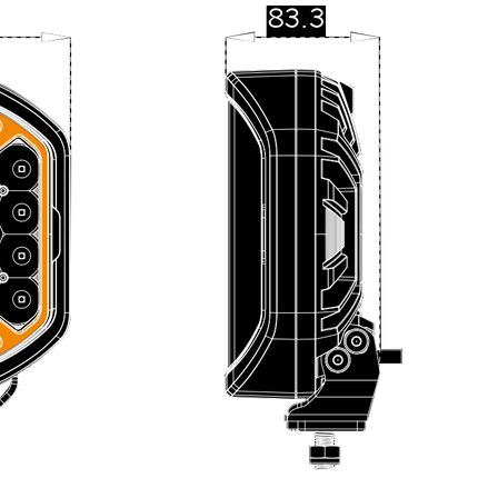 STRANDS SIBERIA X LED-Fernscheinwerfer, 7″, mit gelbem/weissem Positionslicht und Offroad-Modus - 1 - Stück STRANDS