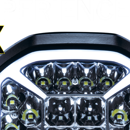 STRANDS SIBERIA X LED-Fernscheinwerfer, 7″, mit gelbem/weissem Positionslicht und Offroad-Modus - 1 - Stück STRANDS