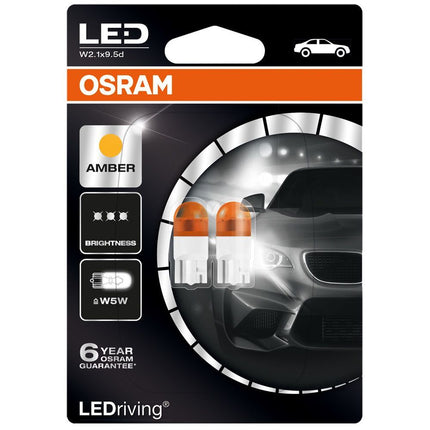 OSRAM - 2 Stk. LED-Lampen W2.1x9.5d 12 V gelb