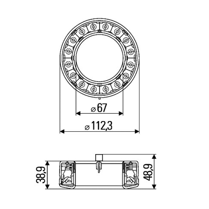 Hella - LED-Schluss-Bremsl. 24 V ringförmig - 1 - Stück Hella
