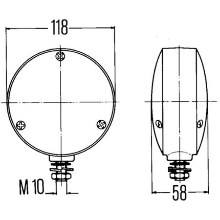Hella-Blinkleuchte gelb - 2BA003022001 - 1 - Stück Hella