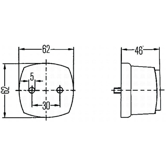 Hella - Seitenmarkierleuchte gelb - 2PS003057051 - 1 - Stück Hella