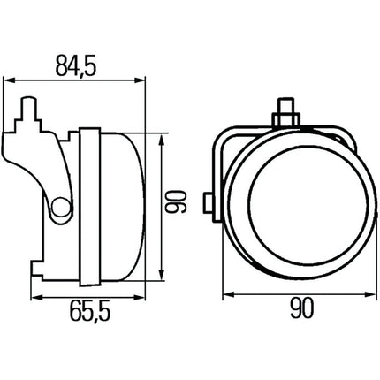 Hella - LED-Tagfahrleuchten-Set rund ø 90mm 2PT009599801 - Hischier Auto AG