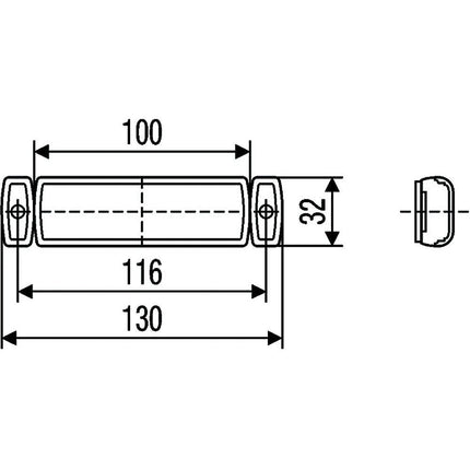 Hella - Positionsleuchte mit 1 LED 12V - 2TM008645931 - 1 - Stück Hella