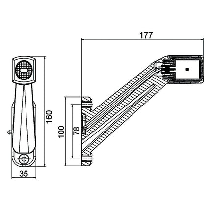 Hella - LED-Umrissleuchte 12/24 V rechts - 2XS011744081 - 1 - Stück Hella