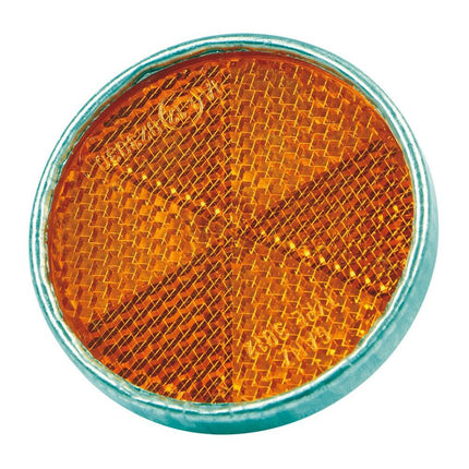 Rückstrahler gelb Alufassung 55mm