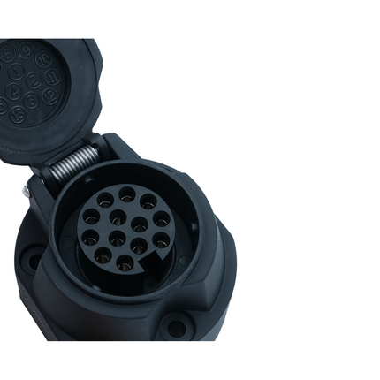 Steckdose 13-pol. 12 V, seitlich flach