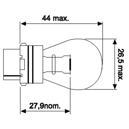Osram Glühlampe W2.5x16d 12V 27W - 3156 - 1 - Stück OSRAM