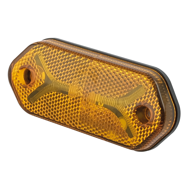 Aspöck Flatpoint IV gelb 12/24 V, AMP Superseal 2 pol. männlich, gelbe Lichtscheibe - 317444001 - 1 - Stück Aspöck