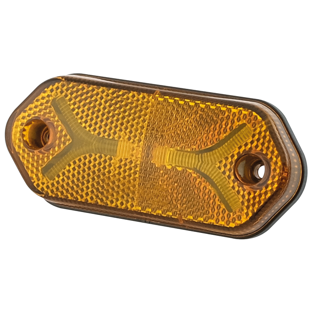 Aspöck Flatpoint IV gelb 12/24 V, Bajonett 2 pol. männlich, gelbe Lichtscheibe - 317444051 - 1 - Stück Aspöck