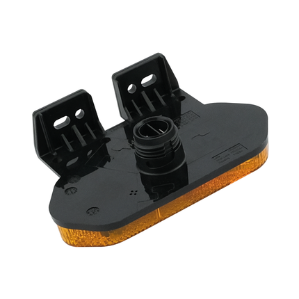 Aspöck Flatpoint IV gelb 12/24 V, Bajonett 2 pol. männlich, gelbe Lichtscheibe Halter Rückseite - 317444071 - 1 - Stück Aspöck