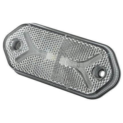 Aspöck Flatpoint IV weiss 12/24 V, Bajonett 2 pol. männlich, weisse Lichtscheibe - 1 - Stück Aspöck