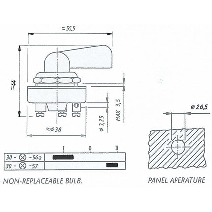 Merit Blinkerschalter 1 - 0 - 2