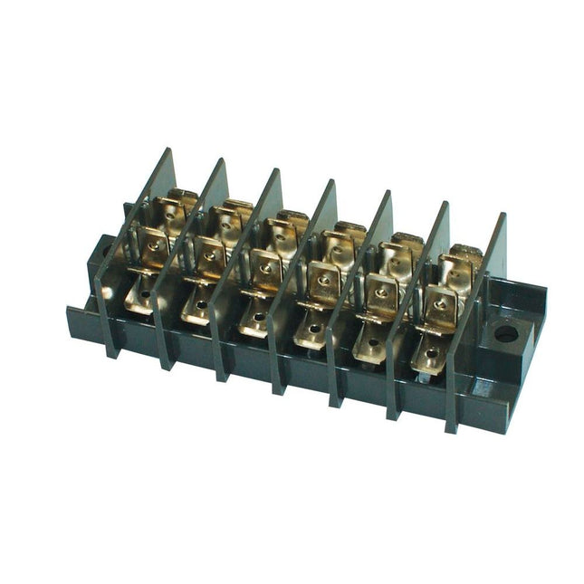 Flachsteckleiste 6-teil. m. 6 Anschlüssen