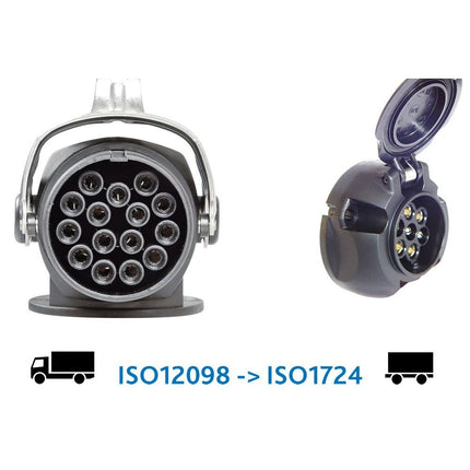 Adapter 15- auf 7-pol. für LKWs