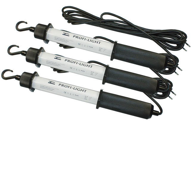 3er Set Neon-Stablampe 230 V / 11 W ProfiLight kurz Hischier Auto AG