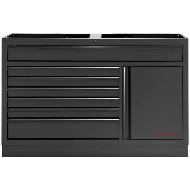 MOBILIO Schubladenschrank 1360 mm 7 Schubladen 1-Türig BLK 3964-02-W-BLK - Hischier Auto AG