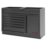 MOBILIO Schubladenschrank 1360 mm 7 Schubladen 1-Türig BLK 3964-02-W-BLK