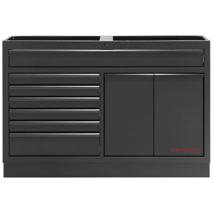 MOBILIO Schubaldenschrank 1360 mm 7 Schubladen 2 Auszüge BLK 3964-03-W-BLK - Hischier Auto AG