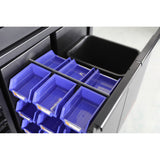 MOBILIO Schubaldenschrank 1360 mm 7 Schubladen 2 Auszüge BLK 3964-03-W-BLK