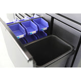 MOBILIO Schubaldenschrank 1360 mm 7 Schubladen 2 Auszüge BLK 3964-03-W-BLK