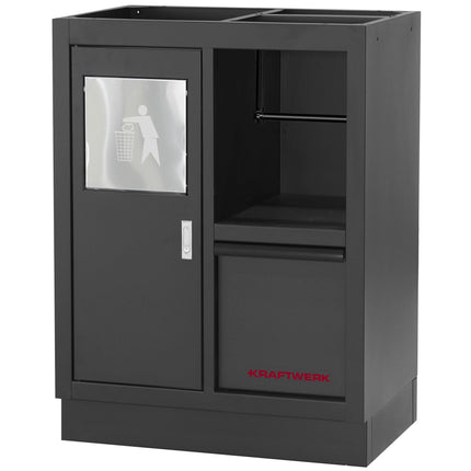 MOBILIO Unterschrank mit Abfalleimer und Papierhalter BLK 3964-11-BLK - Hischier Auto AG