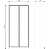 Mobilio Hochschrank 2-türig 3964-12