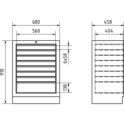 Mobilio Schubladenschrank 8 Schubladen 3964-14 - Hischier Auto AG