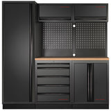 MOBILIO-EX BLK 3er Kombi mit Lochwand, Buche 3964A-BLK-EX