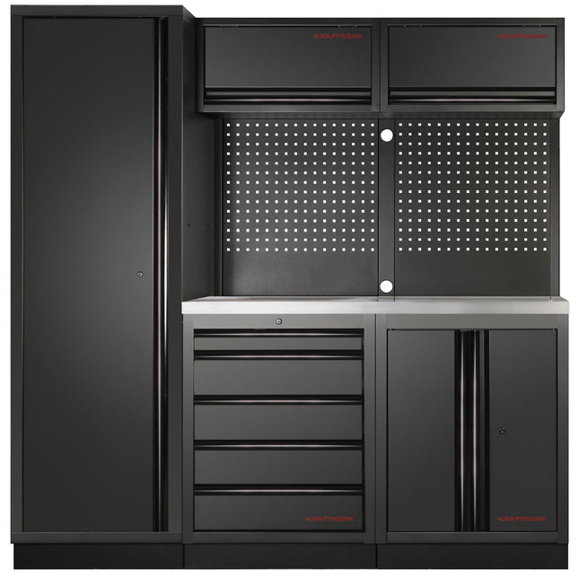 MOBILIO BLK 3er Komplett-Kombi mit Lochwand Edelstahl 430 3964A-BLK-IX - Hischier Auto AG