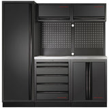 MOBILIO BLK 3er Komplett-Kombi mit Lochwand Edelstahl 430 3964A-BLK-IX