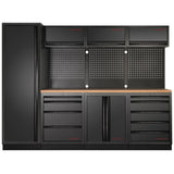 MOBILIO BLK 4er Kombi mit Lochwand 1-Türig, Buche Multiplex 3964B-BLK
