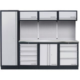 4-Element-Schrankw. mit Lochwand Inox 3964BIX