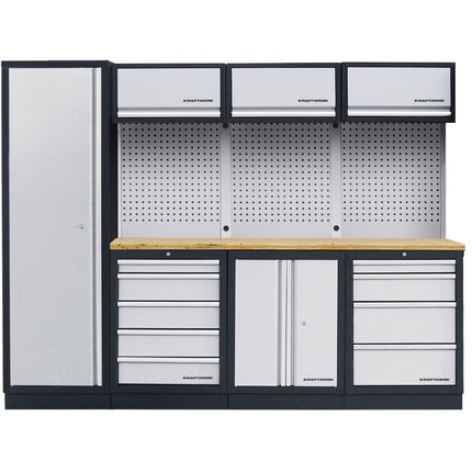 4-Element-Schrankw. mit Lochwand, Buche 3964B - Hischier Auto AG