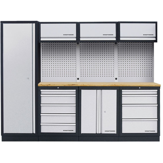 4-Element-Schrankw. mit Lochwand, Buche 3964B - Hischier Auto AG