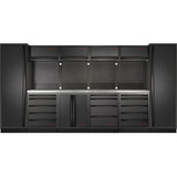 MOBILIO BLK 6er Komplett-Kombi mit Lochwand Edelstahl 430 3964C-BLK-IX