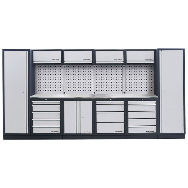 6-Element-Schrankw. mit Lochwand, Inox 3964CIX - Hischier Auto AG