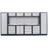 6-Element-Schrankw. mit Lochwand, Inox 3964CIX