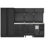 MOBILIO BLK 4er Komplett-Kombi mit Lochwand Edelstahl 430 3964D-BLK-IX