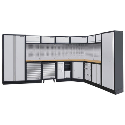 8-Element-Schrankw. mit Lochwand, Buche 3964E - Hischier Auto AG