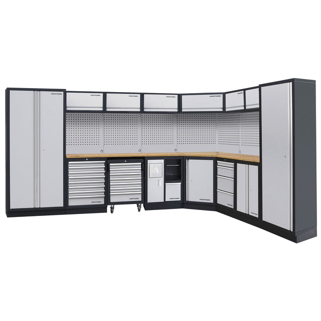 8-Element-Schrankw. mit Lochwand, Buche 3964E - Hischier Auto AG