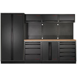 MOBILIO-EX BLK 4er Kombi mit Lochwand, Buche 3964G-BLK-EX