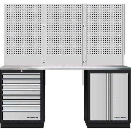 Mobilio 2er Kombi mit Lochwand, inox 3964K-80S-WIX - Hischier Auto AG