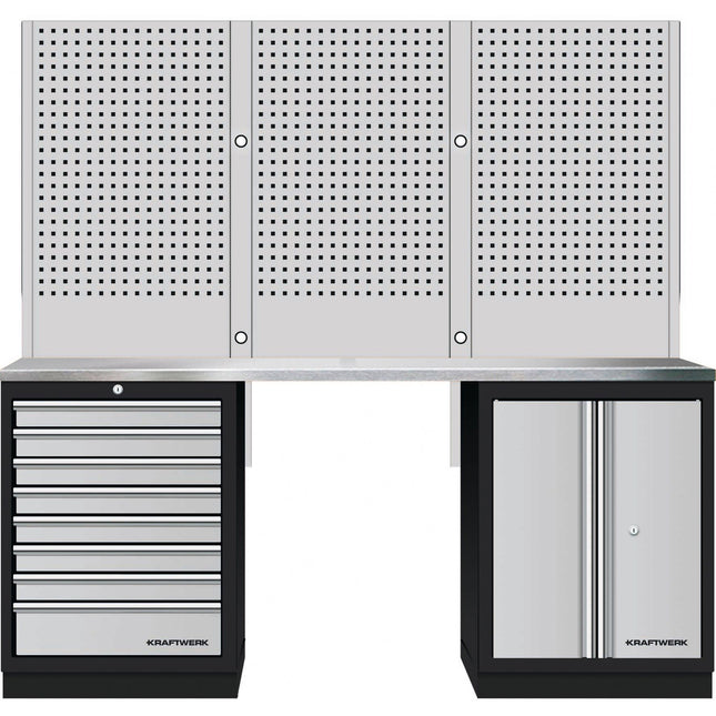 Mobilio 2er Kombi mit Lochwand, inox 3964K-80S-WIX - Hischier Auto AG