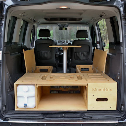 Moonbox Campingbox mit Tisch Van/Bus 115cm Natur Moonbox
