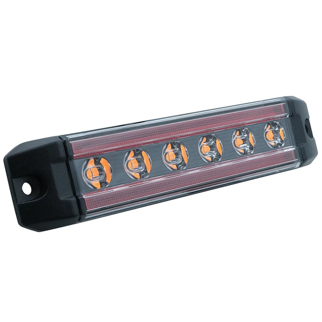 Proplast - LED Positionsleuchte rot + Blitzleuchte gelb PRO-MINI-RAIL 12/24 V - 1 - Stück Proplast
