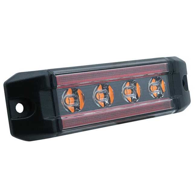 Proplast - LED Positionsleuchte rot + Blitzleuchte gelb PRO-MICRO-RAIL 12/24 V - 1 - Stück Proplast