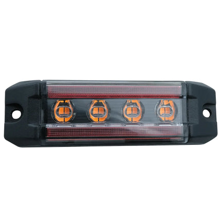 Proplast - LED Positionsleuchte rot + Blitzleuchte gelb PRO-MICRO-RAIL 12/24 V - 1 - Stück Proplast