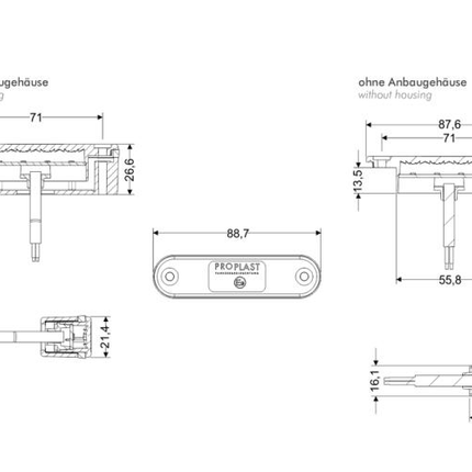 Proplast - LED Positionsleuchte, Rot, 24 V - 1 - Stück Proplast