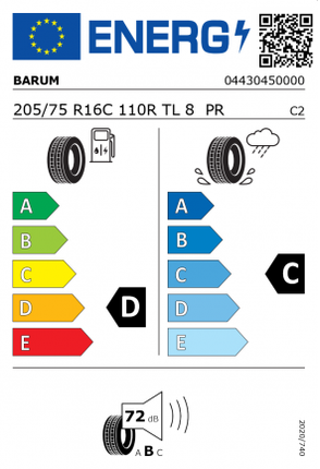 *BARUM        205/75 R16C 110R TL 8  PR VANIS 2 AUSLAUF